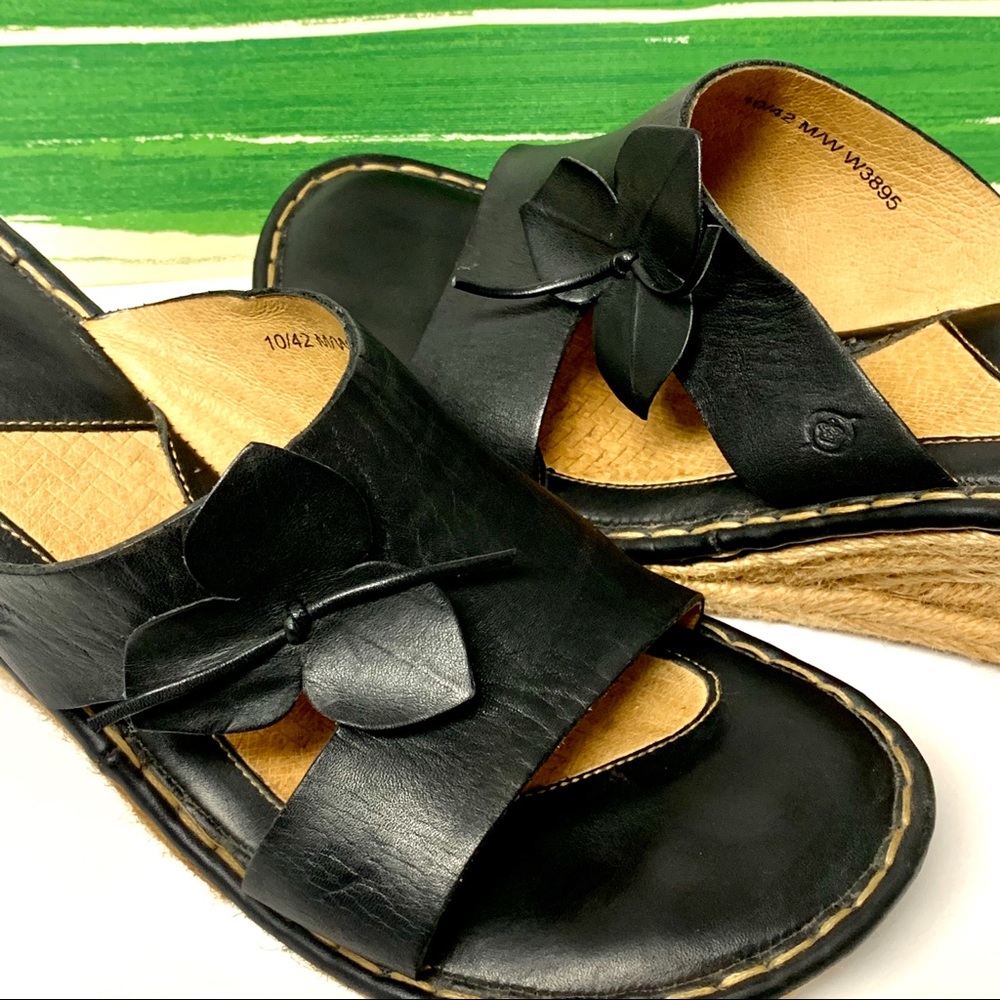 BORN Drilles Leather Wedge Sandal - Picture 3 of 8